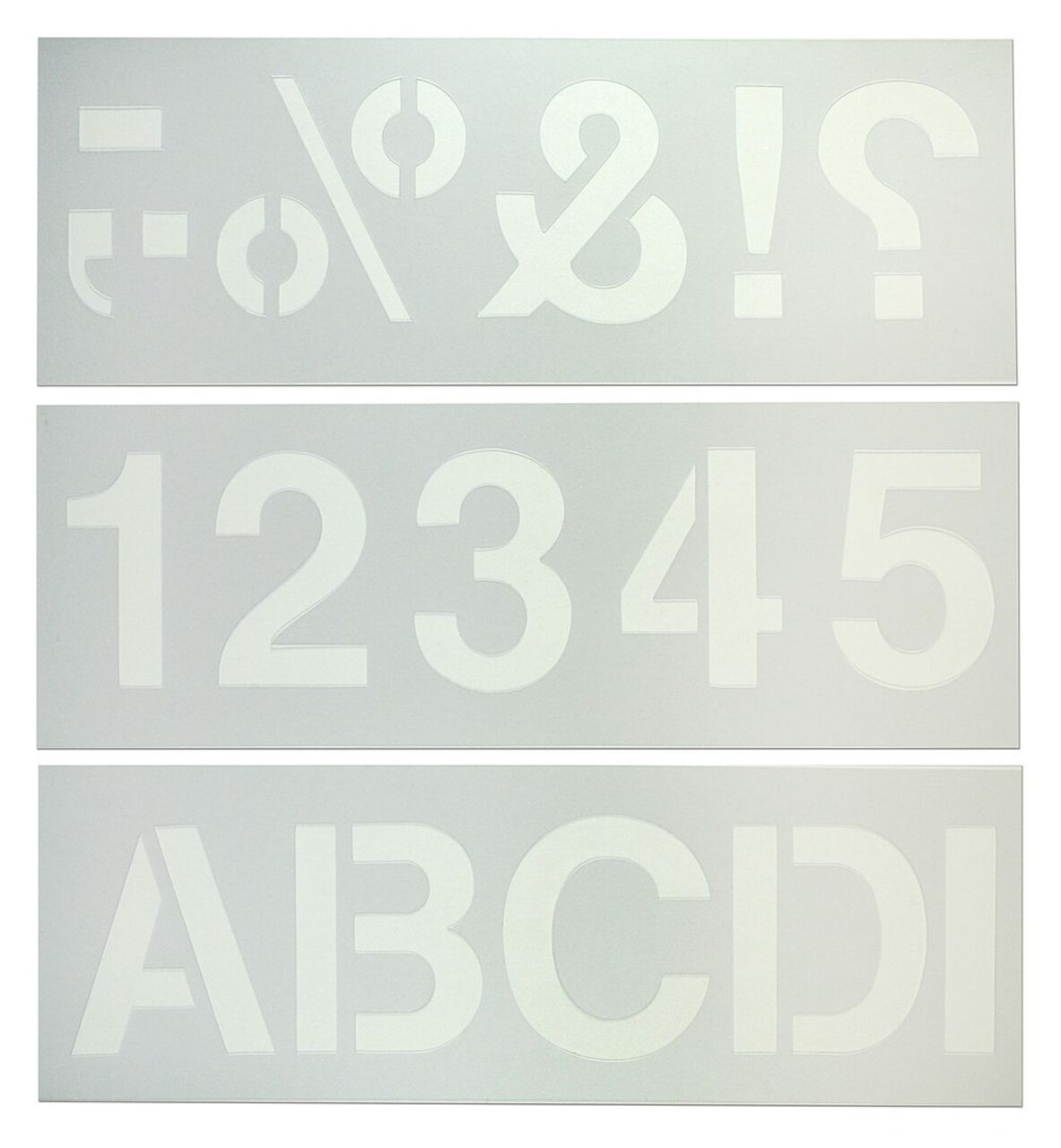 Creative Start Durable and Reusable Plastic Stencil Kit, Helvetica Font,  3-inch Characters and Numbers